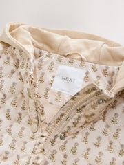 Ecru Jersey Hood Ditsy Print Padded Jacket (3mths-7yrs) - Image 8 of 9