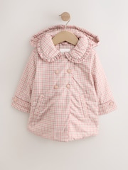 Pink Shower Resistant Frill Collar Coat (3mths-7yrs) - Image 1 of 5
