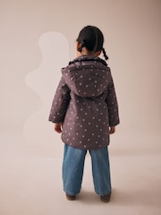 Chocolate Brown Shower Resistant Frill Collar Coat (3mths-7yrs) - Image 3 of 10