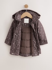 Chocolate Brown Shower Resistant Frill Collar Coat (3mths-7yrs) - Image 7 of 10