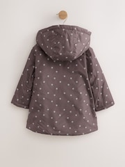 Chocolate Brown Shower Resistant Frill Collar Coat (3mths-7yrs) - Image 8 of 10