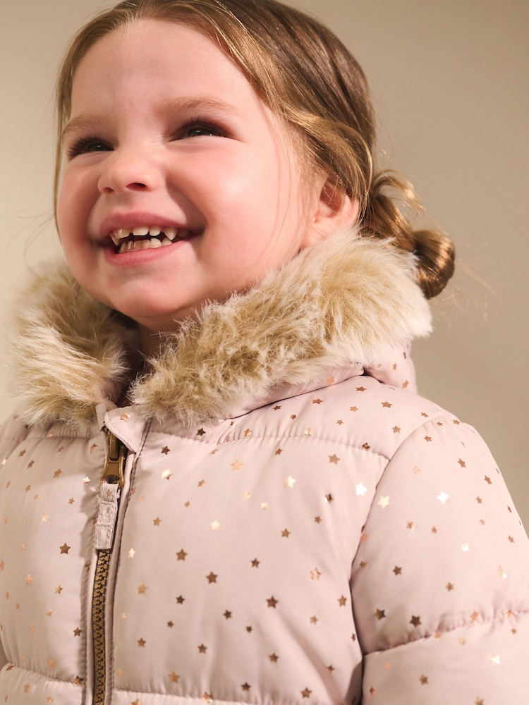 Pale Pink Shower Resistant Snowsuit (3mths-7yrs) - Image 2 of 4 Pale Pink Shower Resistant Snowsuit (3mths-7yrs) - Image 2 of 4
