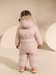 Pale Pink Shower Resistant Snowsuit (3mths-7yrs) - Image 3 of 4