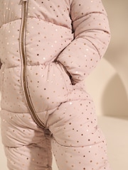 Pale Pink Shower Resistant Snowsuit (3mths-7yrs) - Image 4 of 4