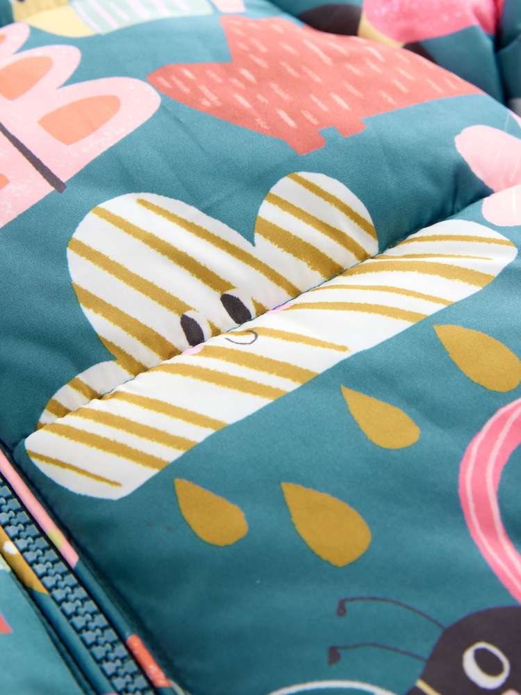Teal Blue Print Shower Resistant Snowsuit (3mths-7yrs) - Image 10 of 10