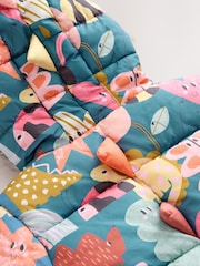 Teal Blue Print Shower Resistant Snowsuit (3mths-7yrs) - Image 7 of 10
