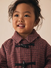 Pink/Black Check Duffle Coat With Wool (3mths-7yrs) - Image 4 of 9