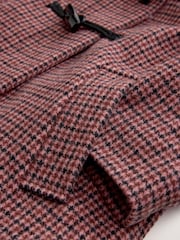 Pink/Black Check Duffle Coat With Wool (3mths-7yrs) - Image 9 of 9