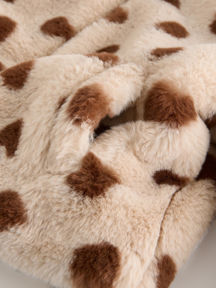 Brown/Cream Faux Fur Bomber Jacket (12mths-7yrs) - Image 9 of 9 Brown/Cream Faux Fur Bomber Jacket (12mths-7yrs) - Image 9 of 9