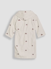 JoJo Maman Bébé White Cherry Personalised Towelling Robe - Image 4 of 6
