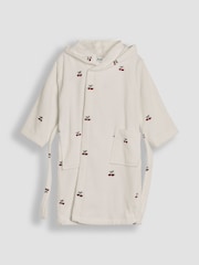 JoJo Maman Bébé White Cherry Personalised Towelling Robe - Image 5 of 6