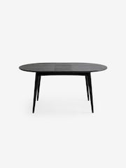 MADE.COM Black Stain Oak Deauville 4 to 6 Seater Oval Extending Dining Table - Image 1 of 2