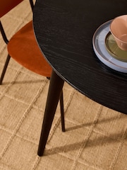 MADE.COM Black Stain Oak Deauville 4 to 6 Seater Oval Extending Dining Table - Image 3 of 6