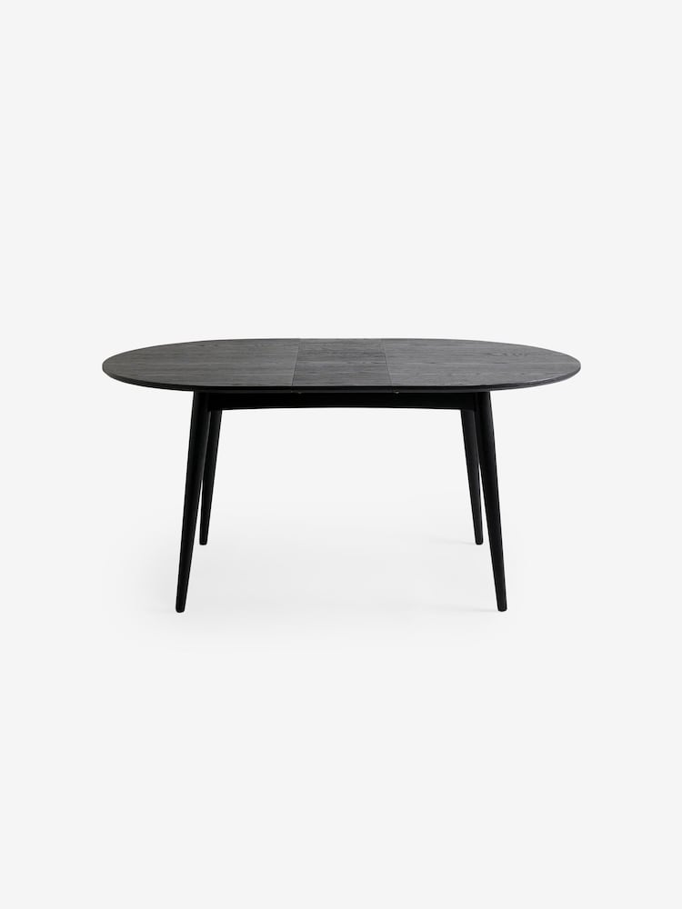 MADE.COM Black Stain Oak Deauville 4 to 6 Seater Oval Extending Dining Table - Image 6 of 6