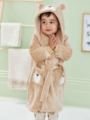 JoJo Maman Bébé Neutral Bear Personalised Bear Dressing Gown - Image 2 of 6