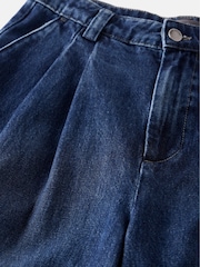Mint Velvet Blue Pleat Front 100% Cotton Wide Jeans - Image 7 of 7