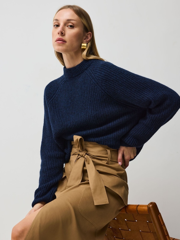 Vivere Blue Marie Crew Neck Jumper - Image 1 of 4