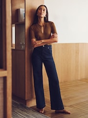 Vivere Blue Lauren Denim Straight Leg Jeans - Image 1 of 5