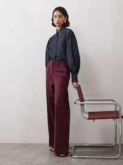 Vivere Blue Mathilde Voluminous Denim Shirt - Image 2 of 5