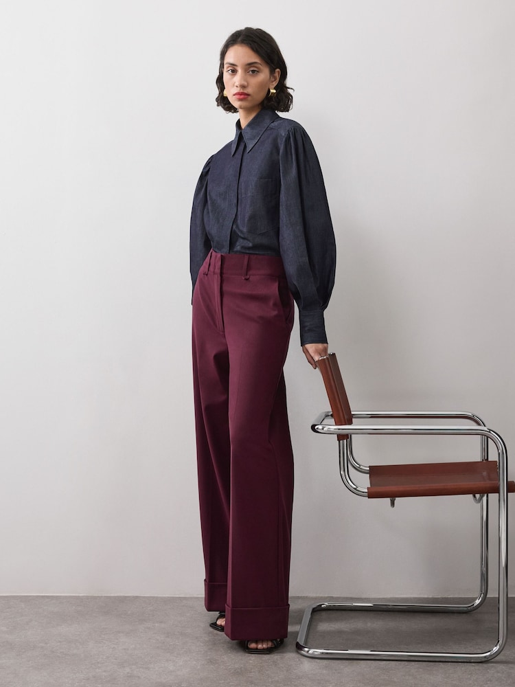 Vivere Blue Mathilde Voluminous Denim Shirt - Image 2 of 5