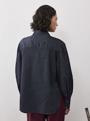 Vivere Blue Mathilde Voluminous Denim Shirt - Image 4 of 5