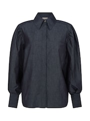 Vivere Blue Mathilde Voluminous Denim Shirt - Image 5 of 5