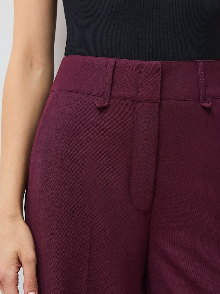 Vivere Purple Rose High Waist Wide Leg Tailored Trousers - Image 4 of 5