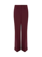 Vivere Purple Rose High Waist Wide Leg Tailored Trousers - Image 5 of 5