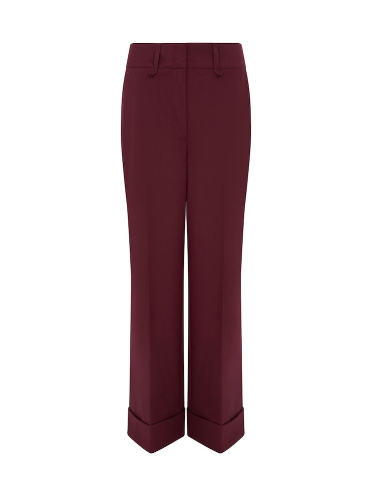 Vivere Purple Rose High Waist Wide Leg Tailored Trousers - Image 5 of 5