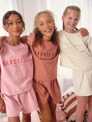 Pink/Cream City Print Pyjamas 3 Pack (3-16yrs) - Image 3 of 10