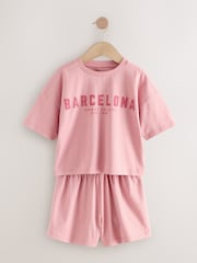 Pink/Cream City Print Pyjamas 3 Pack (3-16yrs) - Image 5 of 10