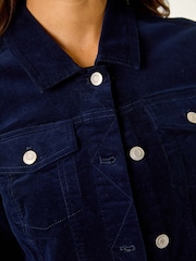 Roman Blue Corduroy Pocket Detail Stretch Jacket - Image 5 of 5