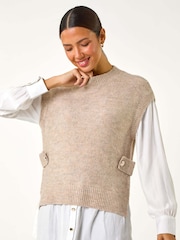 Blusa Romana Contraste 2 Em 1 Malha - Imagem 4 de 5