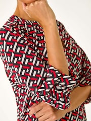 Roman Red Geometric Print Shirt - Image 5 of 5