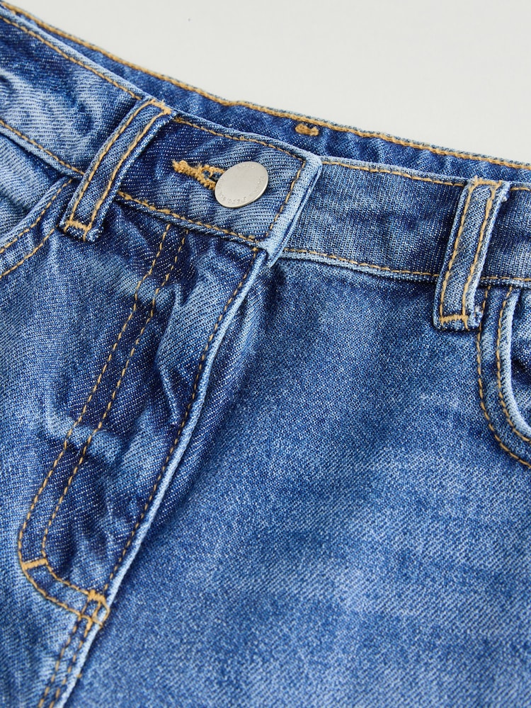 Mid Blue Denim Mom Short Length Jeans (3-16yrs) - Image 5 of 5