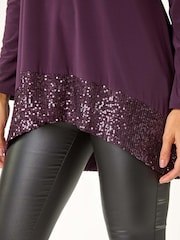 Morado - Túnica elástica con lentejuelas de Roman - Imagen 5 de 5