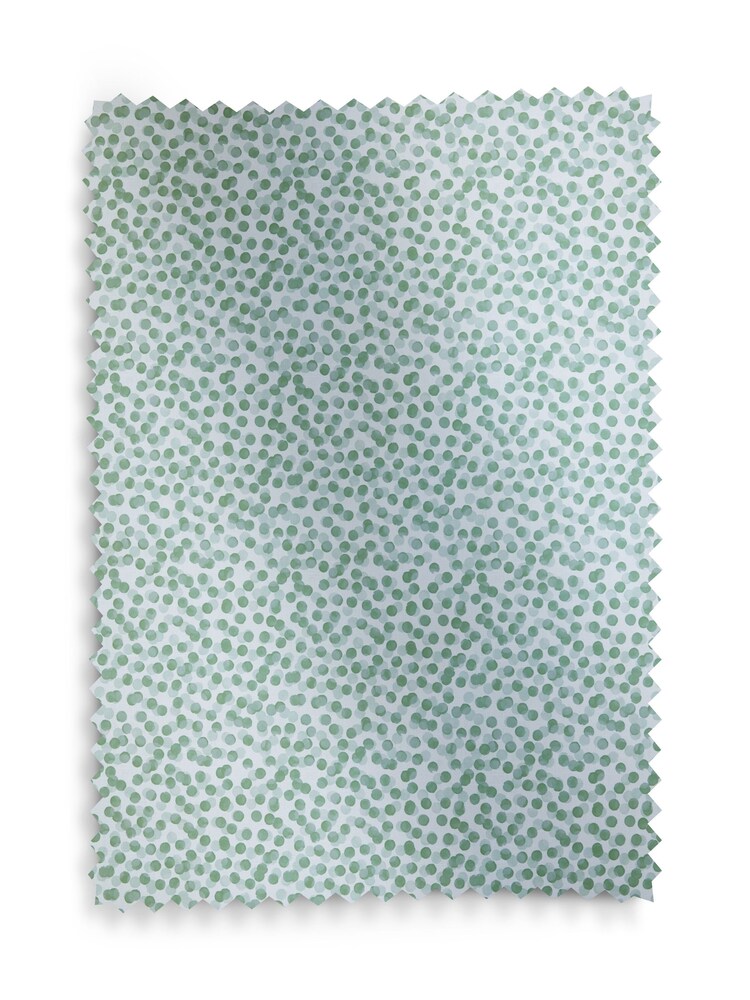 Sage Green Spot Print Ready Made Blackout Kitchen Moisture Resistant Roller Blind - Image 6 of 6