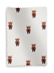 Natural Hamish the Highland Cow Ready Made Blackout Roller Kitchen Blind - Image 6 of 7