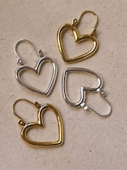Luv Aj Silver Core Puffy Heart Huggies - Image 4 of 4