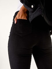 Roman Black Corduroy Straight Stretch Jeans Trousers - Image 5 of 5