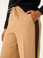 Roman Brown Side Stripe Wide Leg Trousers - Image 5 of 5