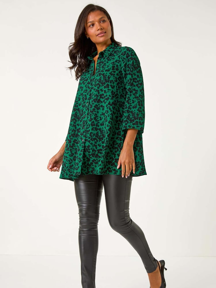 Verde - Blusa con estampado animal de Roman - Imagen 1 de 6 Verde - Blusa con estampado animal de Roman - Imagen 1 de 6