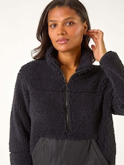 Roman Black Half Zip Fleece Jacket - Image 4 of 5