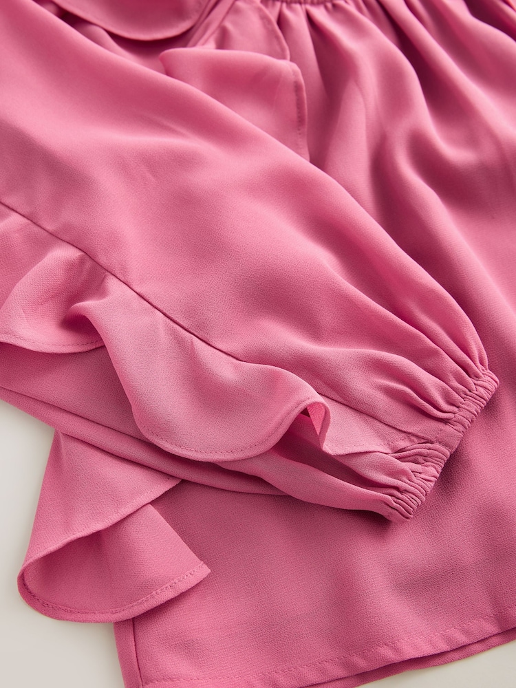 Pink Ruffle Long Sleeve Blouse (3-16yrs) - Image 8 of 8