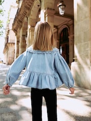 Blue Denim Collar Long Sleeve Blouse (3-16yrs) - Image 3 of 8