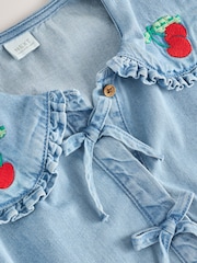 Blue Denim Collar Long Sleeve Blouse (3-16yrs) - Image 7 of 8