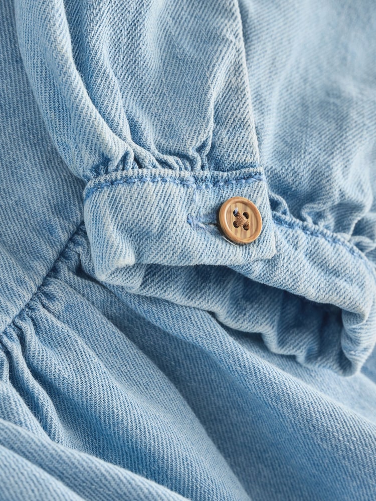 Blue Denim Collar Long Sleeve Blouse (3-16yrs) - Image 8 of 8