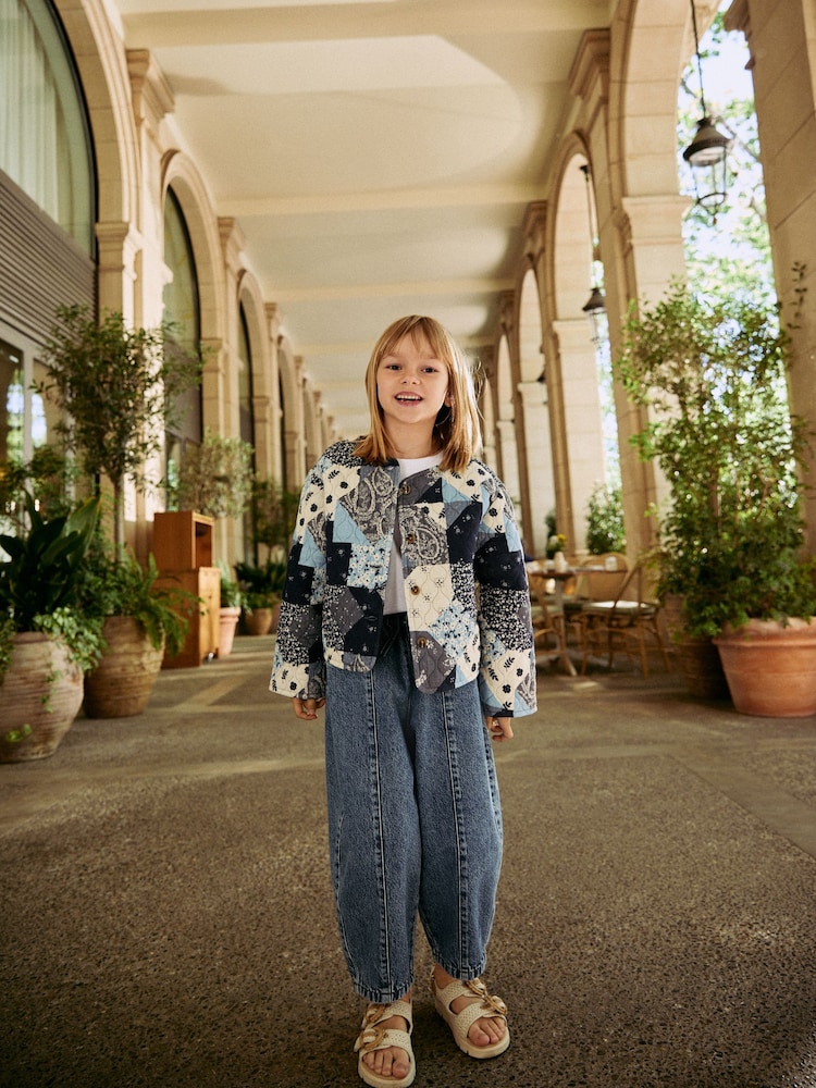 Multi Navy Quilted Shacket (3-16yrs) - Image 2 of 11