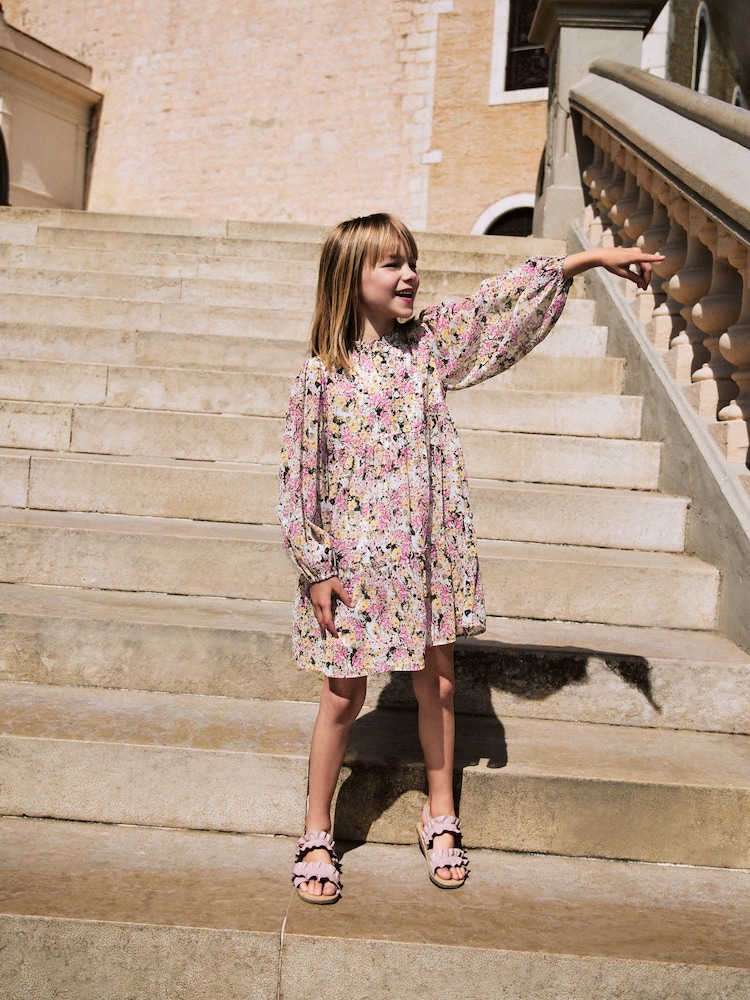 Sage Green Ditsy Tiered Dress (3-16yrs) - Image 2 of 11