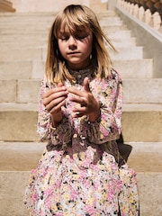 Sage Green Ditsy Tiered Dress (3-16yrs) - Image 5 of 11
